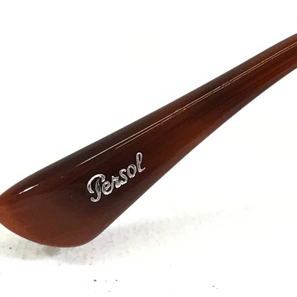 Persol Eyeglasses Frames 2415-V 997 Brown Tortoise Silver Half Rim 51-19-145